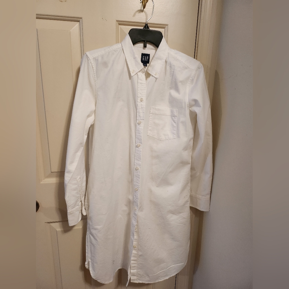 White shirt dress